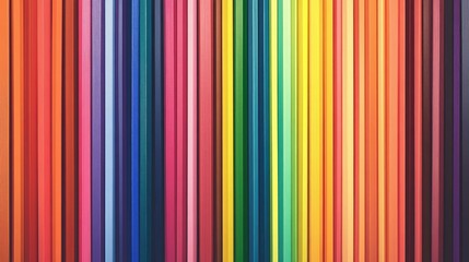 Obraz premium Colorful collection of vertical colored pencils creating a vibrant and artistic background pattern suitable for creative projects and designs