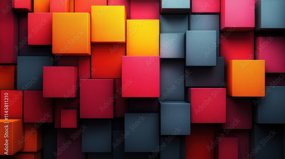 Poster abstract background geometric texture design with cubes modern pattern illustratio
