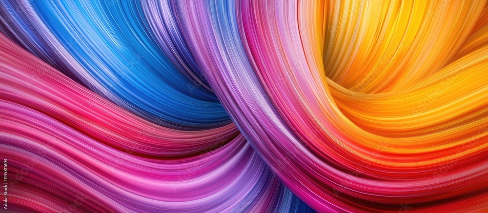 Aufkleber vibrant abstract digital background with dynamic swirling patterns and rich textures perfect for wal