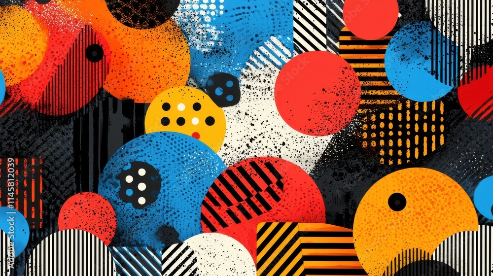Poster abstract background modern pattern with shapes illustratio
