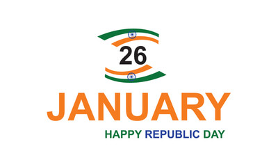 Fototapeta premium 26th January India republic day celebration background, banner with Indian flag . vector illustration. EPS 10