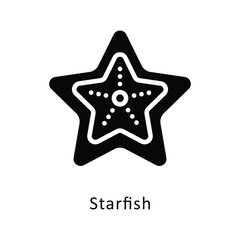 Starfish  Vector Gylph Icon. Eps 10 file 