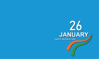 26th January India republic day celebration background, banner with Indian flag . vector illustration. EPS 10