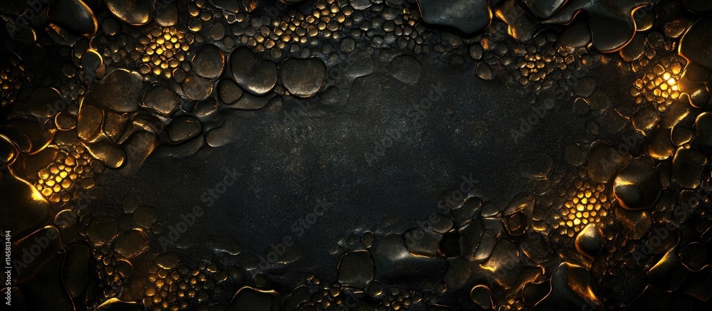 Poster corroded metallic surface with punctured holes and abstract textures creating a dramatic backdrop fo