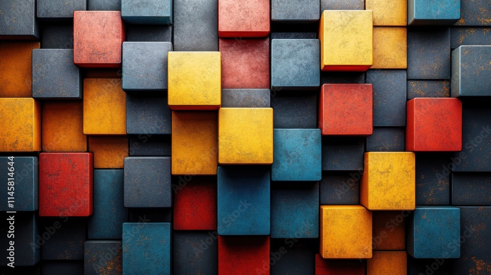 Poster abstract background texture design with cubes modern geometric pattern illustratio