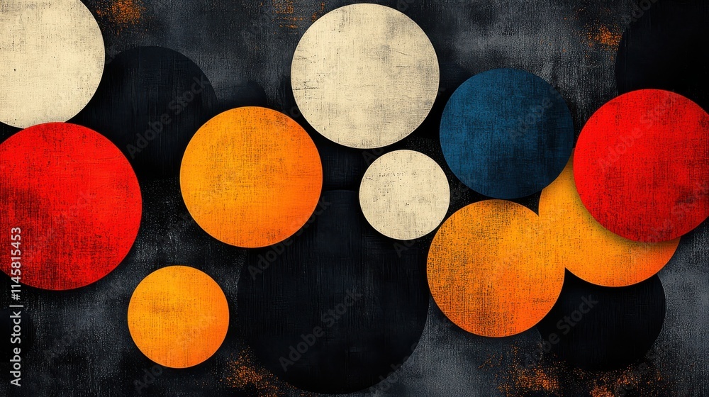 Poster abstract background texture design with striped circles modern pattern illustratio