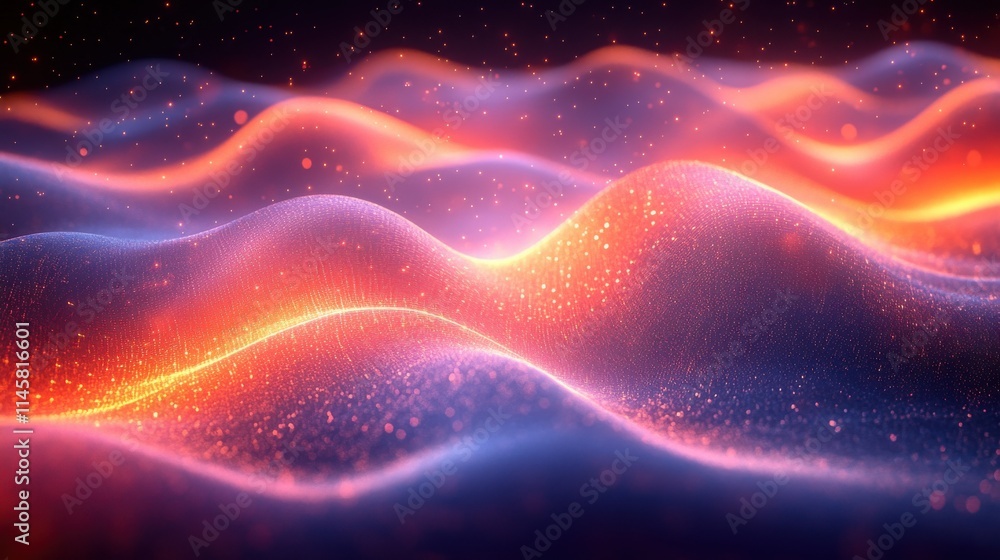 Poster abstract background with moving thin lines seamless looped animatio