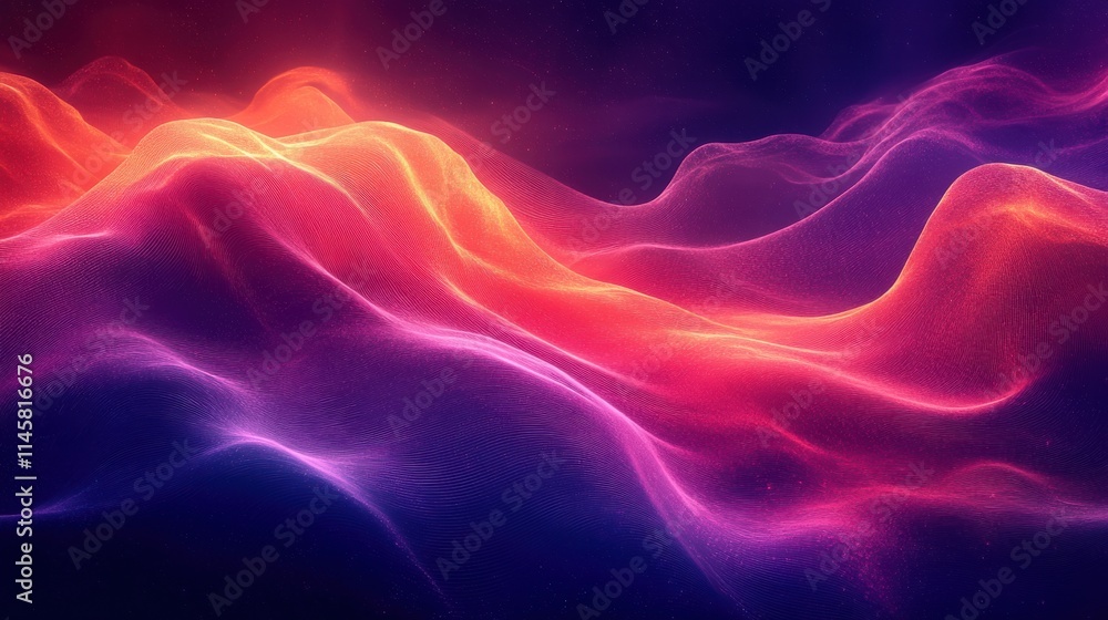 Poster abstract background with moving thin lines seamless looped animatio