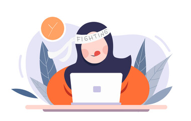 Home office deadline muslim girls