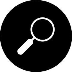 Search icon. Magnifying glass, loupe or magnifier sign vector.