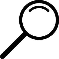 Search icon. Magnifying glass, loupe or magnifier sign vector.