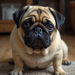 Obraz premium pug dog portrait