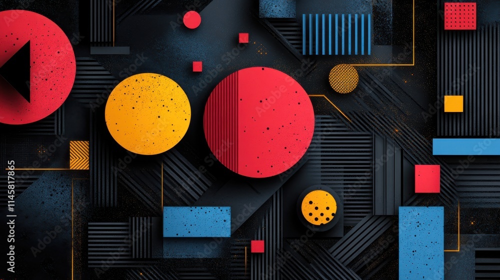 Poster abstract design with geometric shape modern pattern illustratio