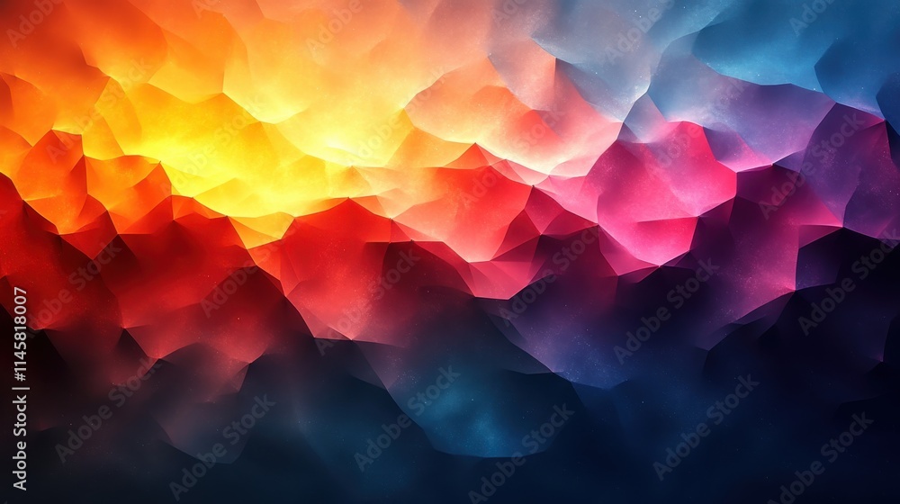 Poster abstract design with polygonal shape seamless looped animatio