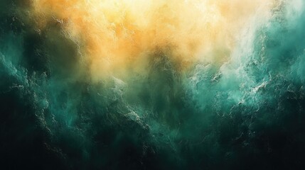 Obraz premium abstract dark green pastel background with golden hues and soft textures ideal for wallpapers and artistic designs
