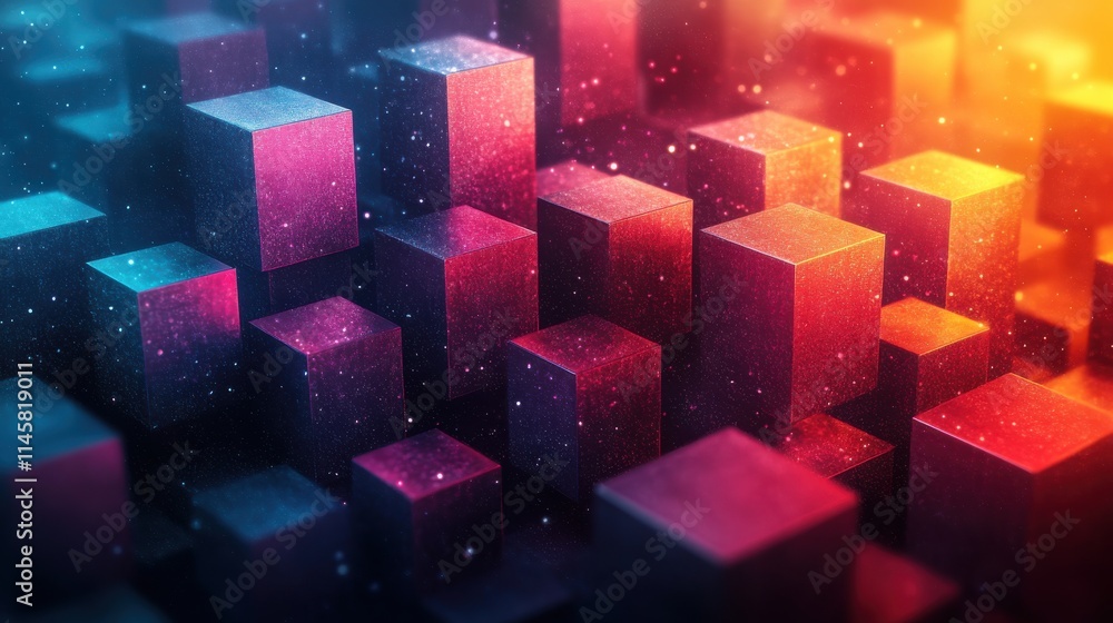 Poster abstract geometric background texture design with cubes modern pattern illustratio