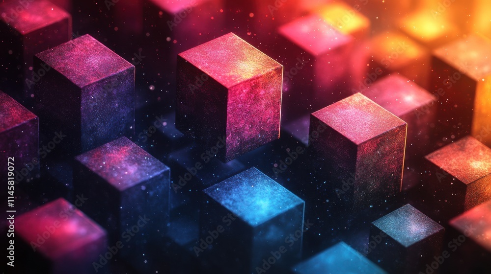 Poster abstract geometric background texture design with cubes modern pattern illustratio