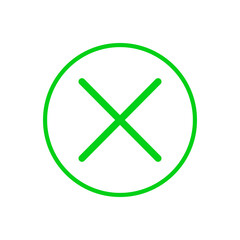 Obraz premium cross green on a white background vector icons