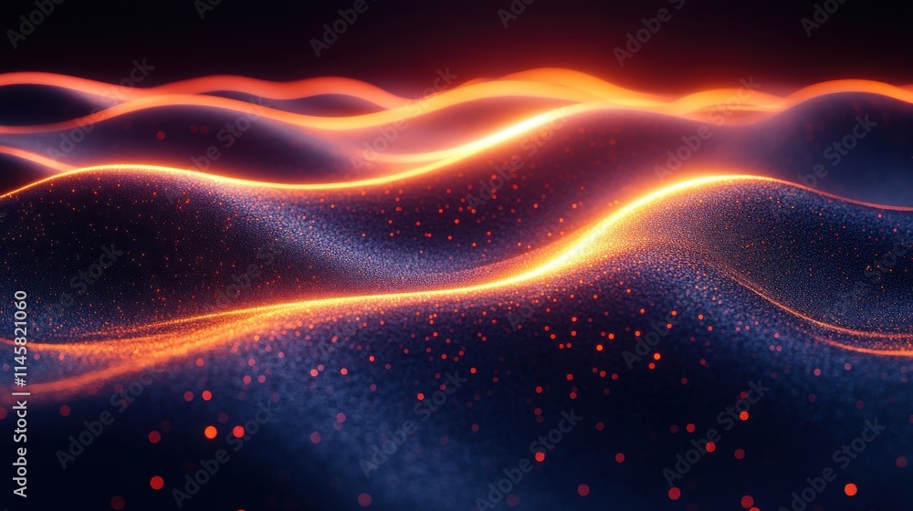 Poster abstract motion design with distorted lines seamless looped animatio