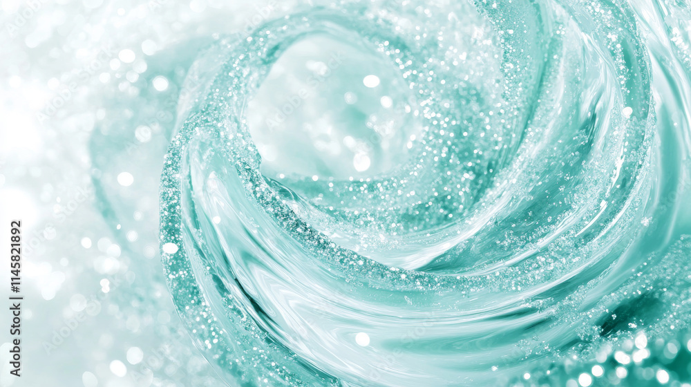 Poster turquoise air wind flow vector effect set. magic 3d fresh swirl with cold and frosty breath stream. 