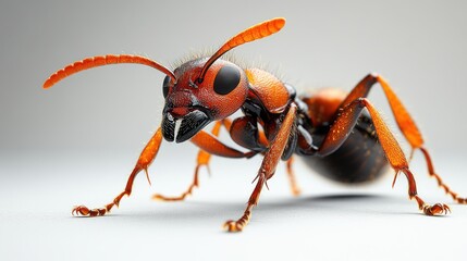 ant close up stock image isolated on a white background ant