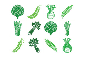 set of vegetables