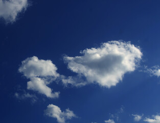 Blue sky white clouds nature background
