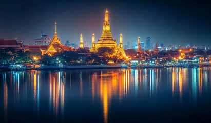 Naklejka premium view of the royal palace and Temple