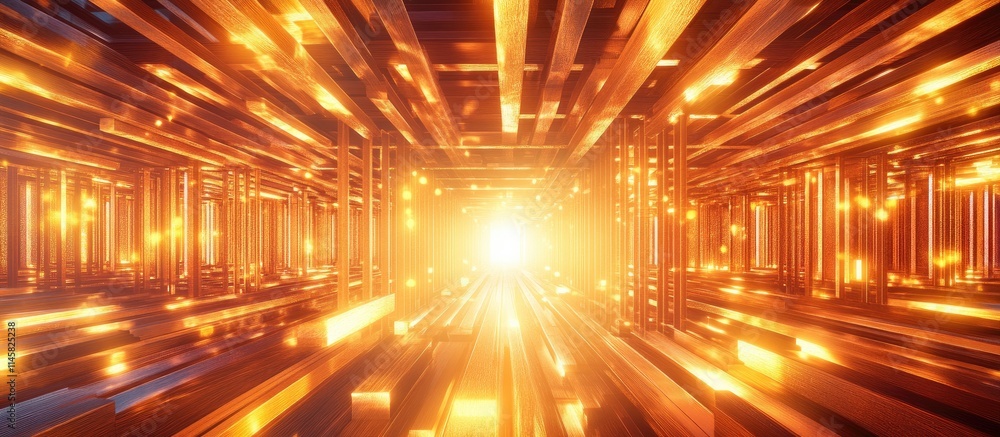 Poster abstract futuristic background with dynamic glowing lines and light rays creating a vibrant energy e