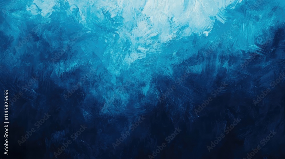 Poster abstract background texture of cold blue ice with swirling patterns and gradients creating a serene 