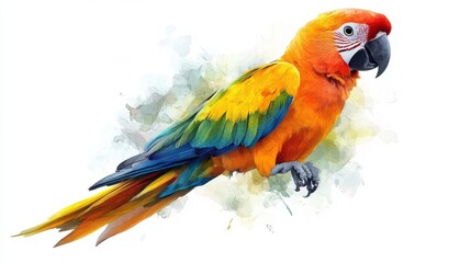 Fototapeta premium beautiful parrot clipart isolated on a white background parrot