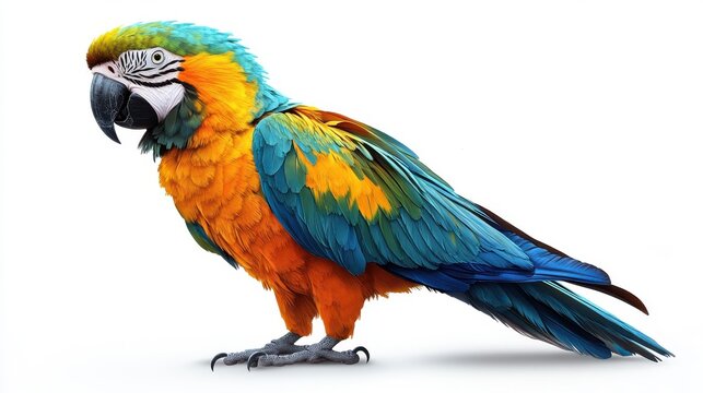 beautiful parrot clipart isolated on a white background parrot