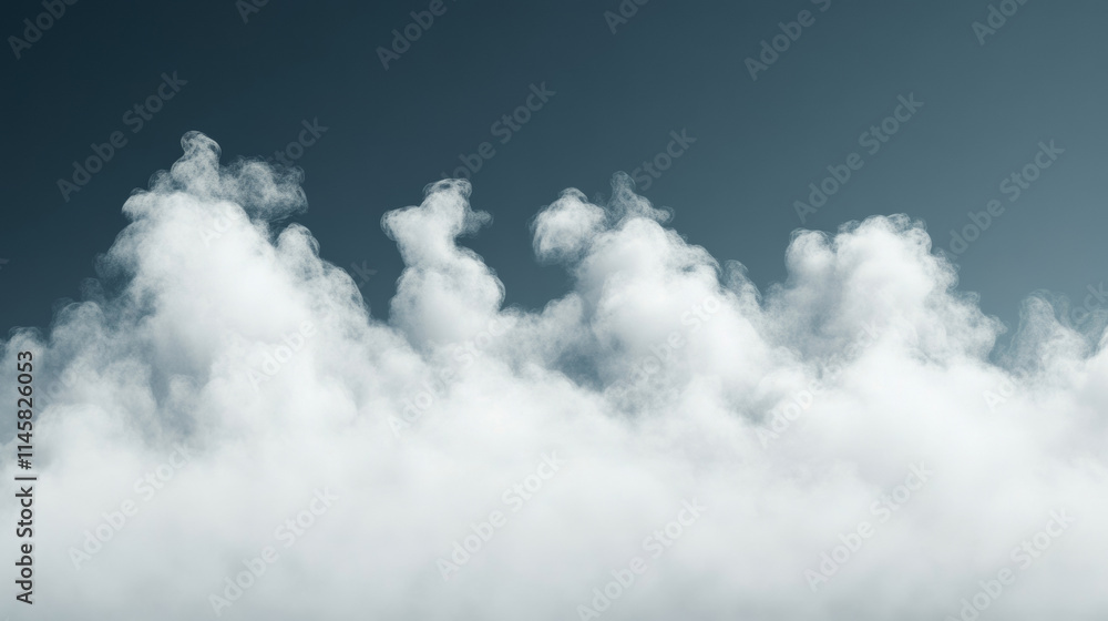 Poster white smoke cloud with overlay effect on transparent background. realistic border with fog. vector i