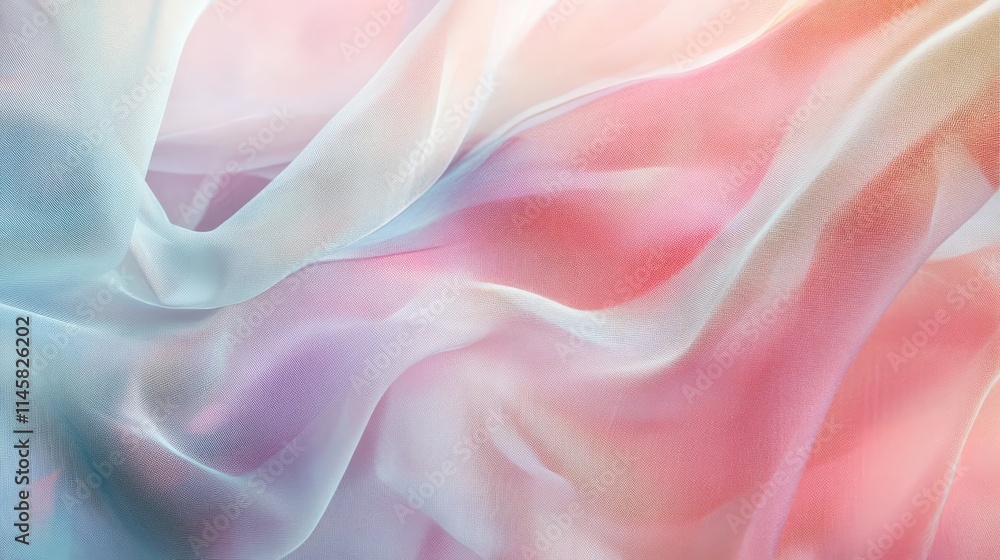 Poster abstract soft cloth pattern with pastel colors as a background and conceptual design for digital ove