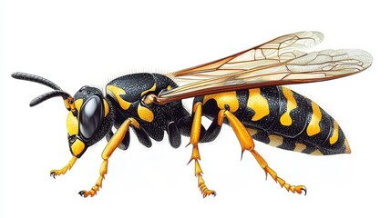 beautiful wasp clipart isolated on a white background wasp