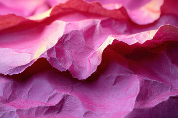 Abstract pink crumpled paper texture background.