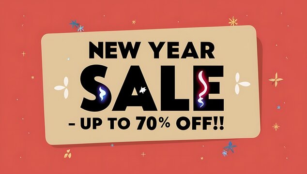 New Year Sale Up To Seventy Percent Off