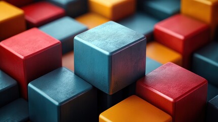 Obraz premium geometric design cube shape seamless looped animatio