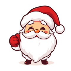 A cute lovely adorable hand-drawn Santa Claus cartoon illustration