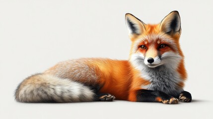 illustration of a fox isolated on a white background fox