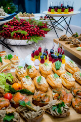 catering food on the table