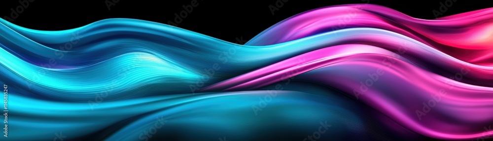 Poster a vibrant wave of blue and pink colors flows smoothly, creating a dynamic and visually captivating a