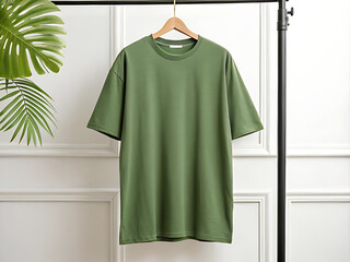 Flatlay t-shirt unisex cotton shirt blank for mockup