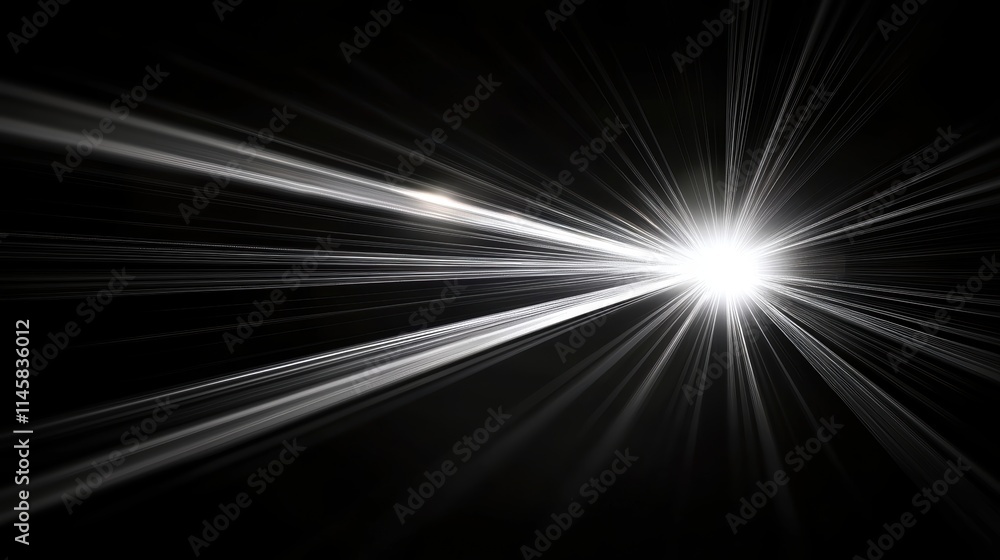Poster a bright burst of light emerges from a dark background, creating a dynamic and energetic visual effe
