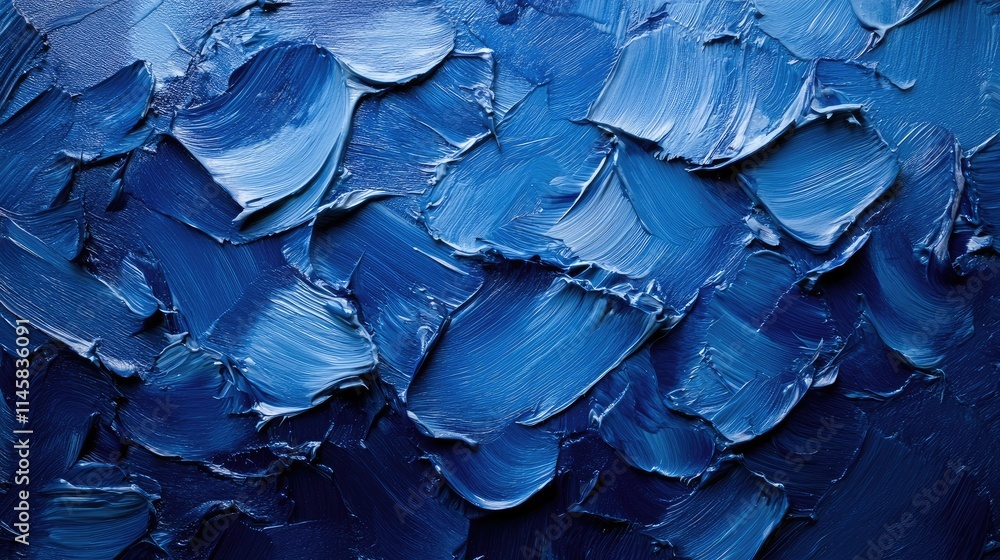 Poster weathered blue paint texture on rustic surface with layered brush strokes and unique patterns