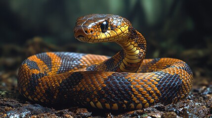 Fototapeta premium photo of a cobra isolated on a white background cobra