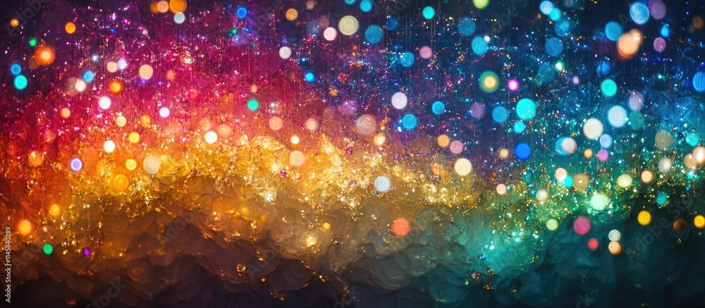 Poster colorful abstract background with blurred lights creating a festive and vibrant atmosphere suitable 