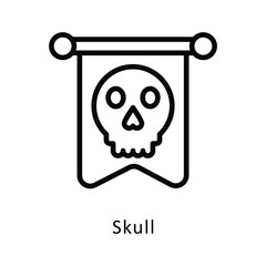Skull Vector Outline Icon. Eps 10 file 