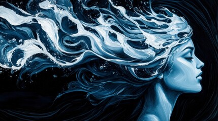 Obraz premium Liquid gold ripples in a 3D digital swirl, a mesmerizing backdrop of wavy patterns