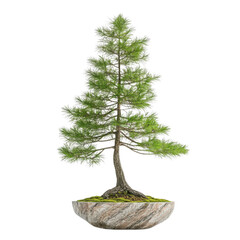 Bonsai tree, white isolate background